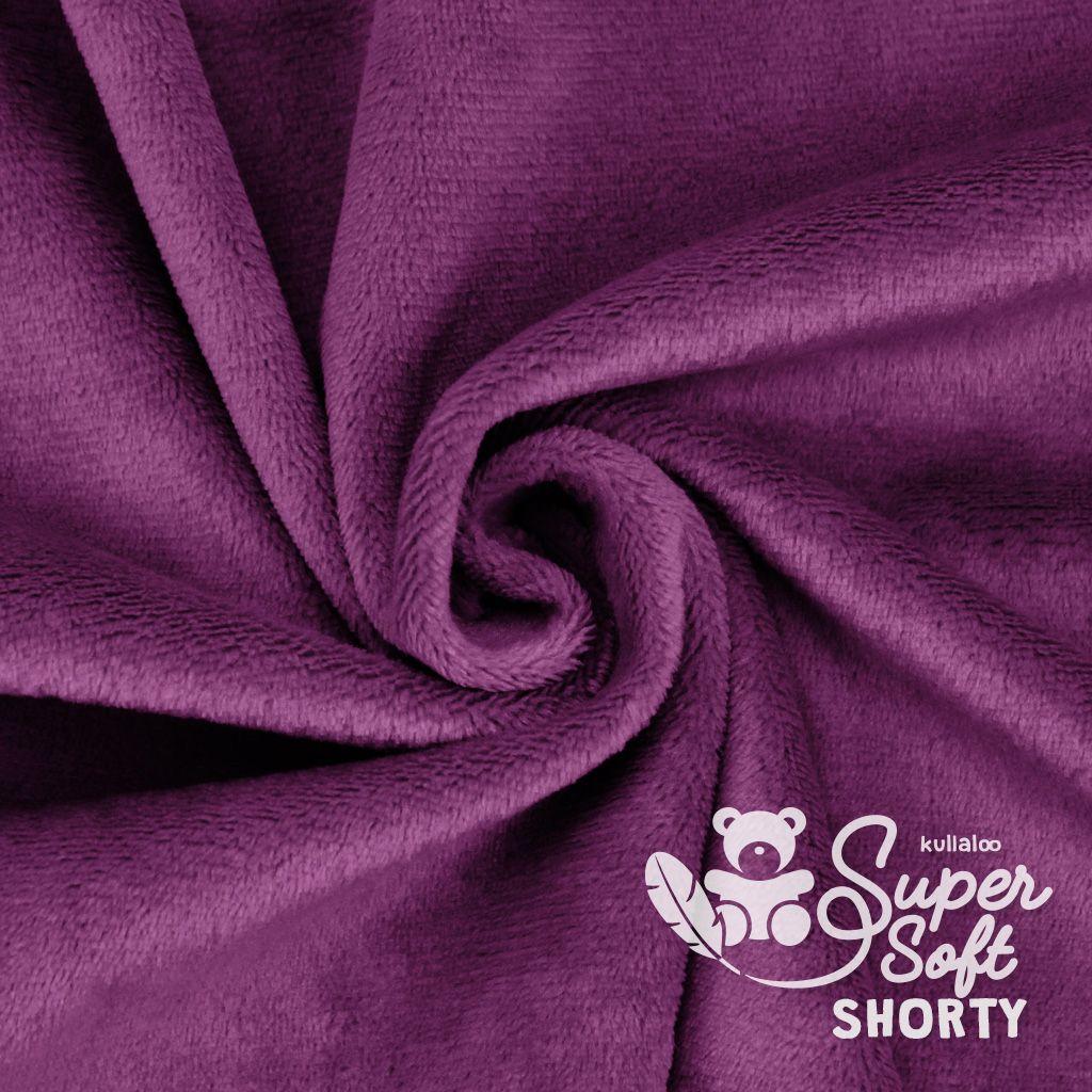 Plüschstoff Shorty uni 75x100cm pflaume violett – Kullaloo